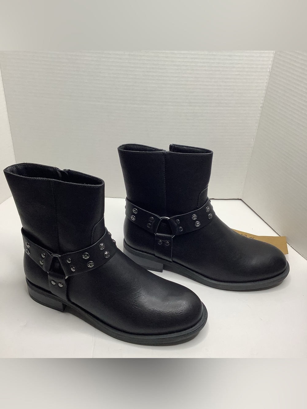 Frye & Co Black Studded Harness Ankle Conley Women’s Boots